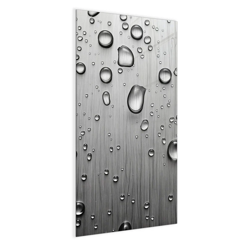 Magnettafel - Wassertropfen auf Metall