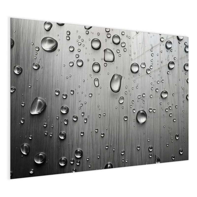 Magnettafel - Wassertropfen auf Metall