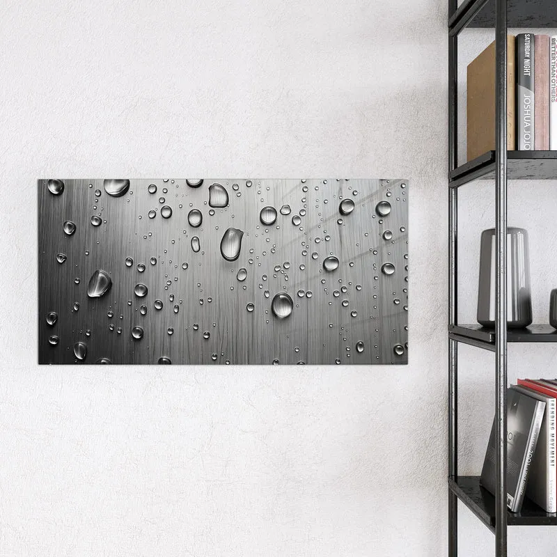 Magnettafel - Wassertropfen auf Metall