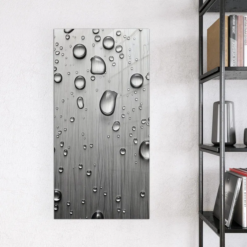 Magnettafel - Wassertropfen auf Metall