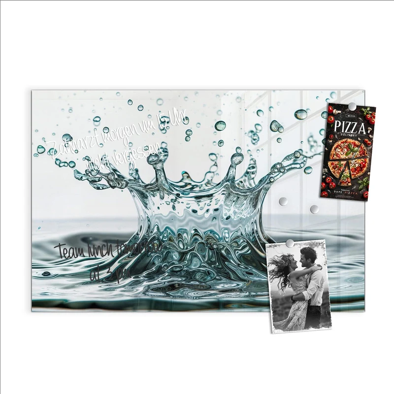 Magnettafel - Spritzende Wasserkrone
