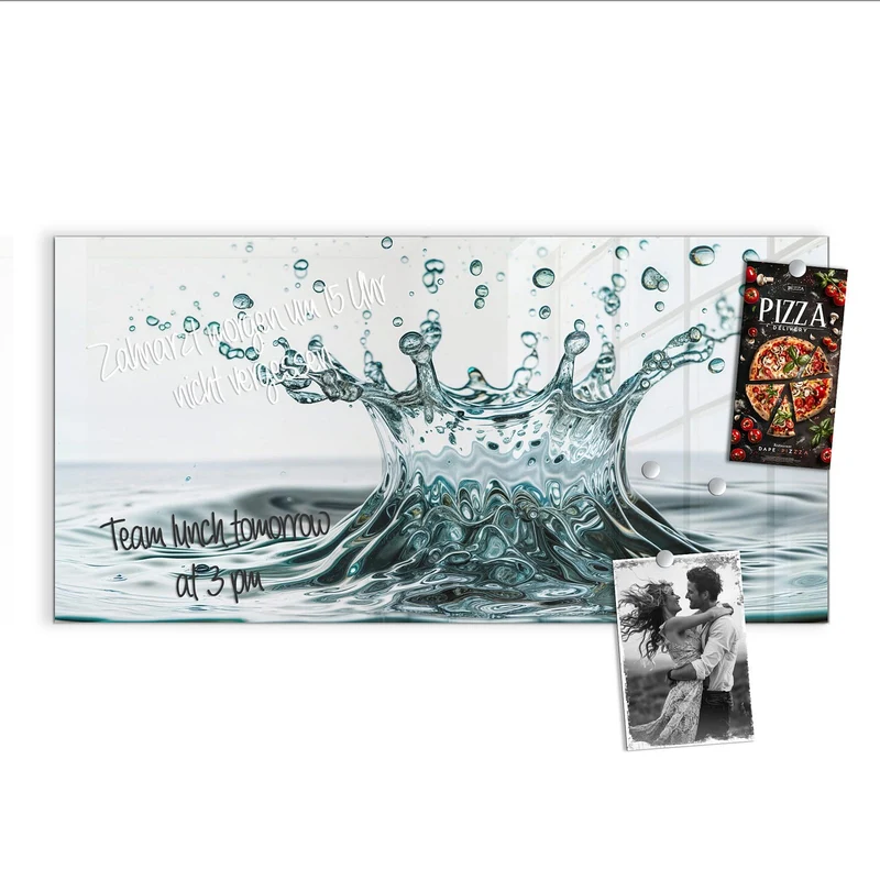Magnettafel - Spritzende Wasserkrone