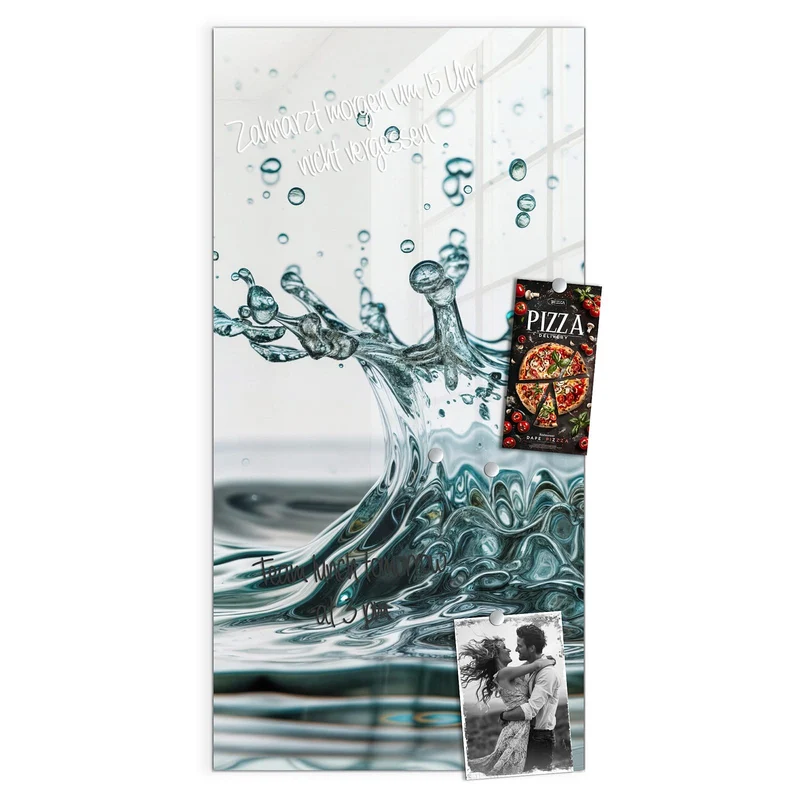 Magnettafel - Spritzende Wasserkrone