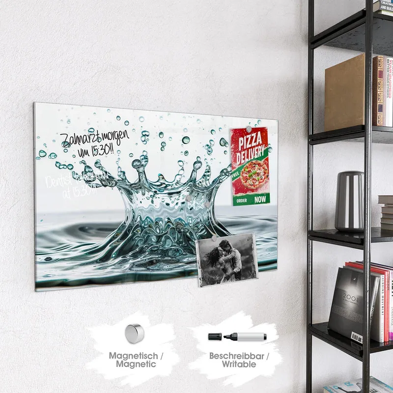 Magnettafel - Spritzende Wasserkrone