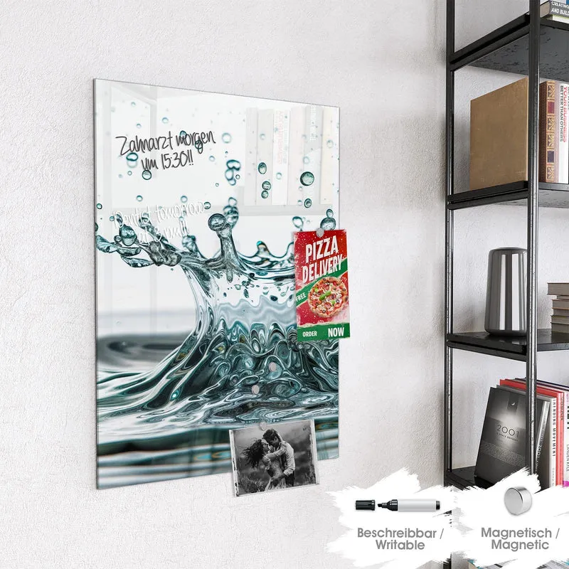 Magnettafel - Spritzende Wasserkrone
