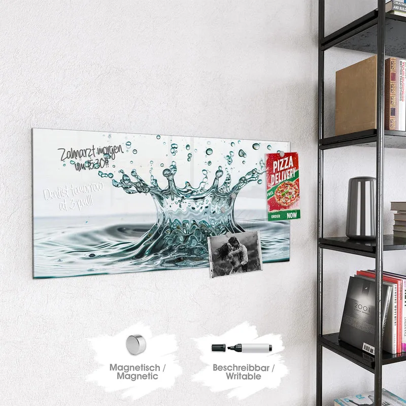 Magnettafel - Spritzende Wasserkrone