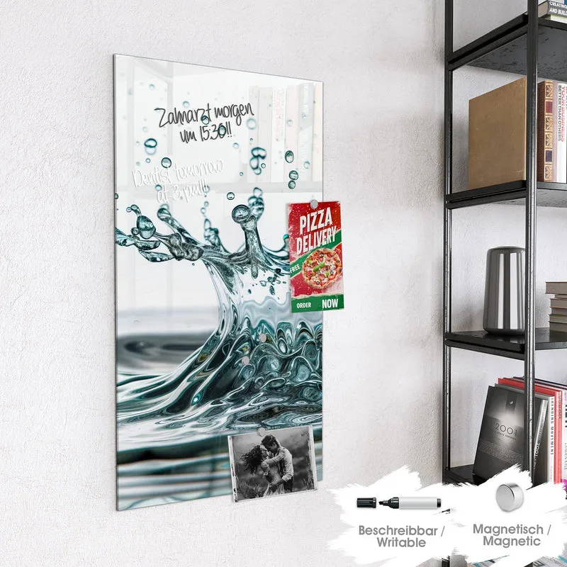 Magnettafel - Spritzende Wasserkrone