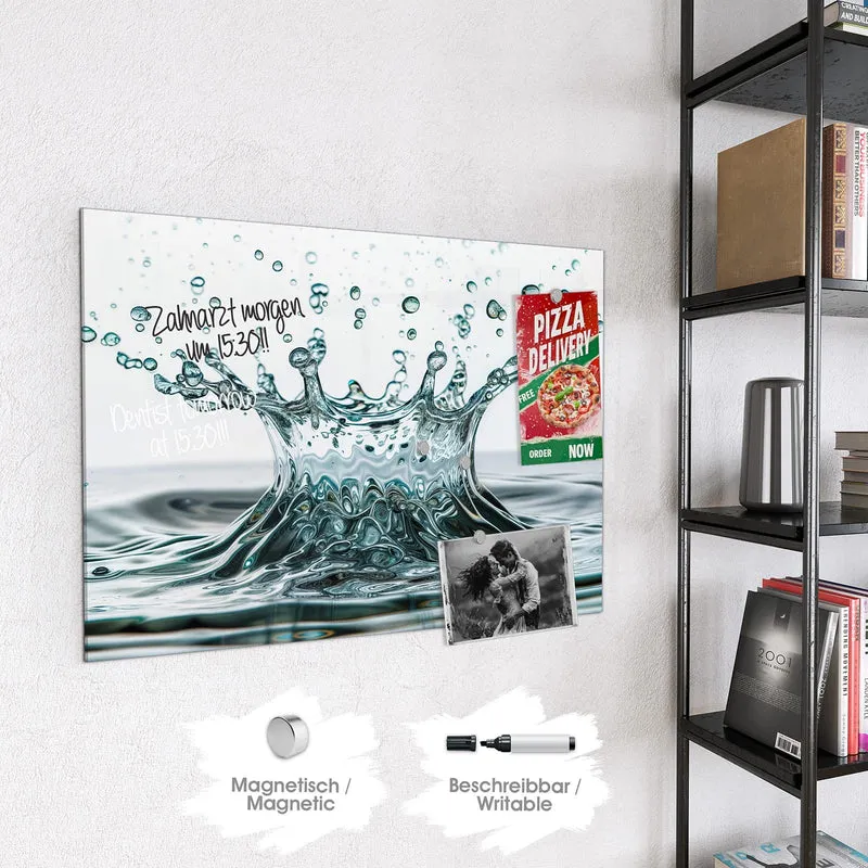 Magnettafel - Spritzende Wasserkrone