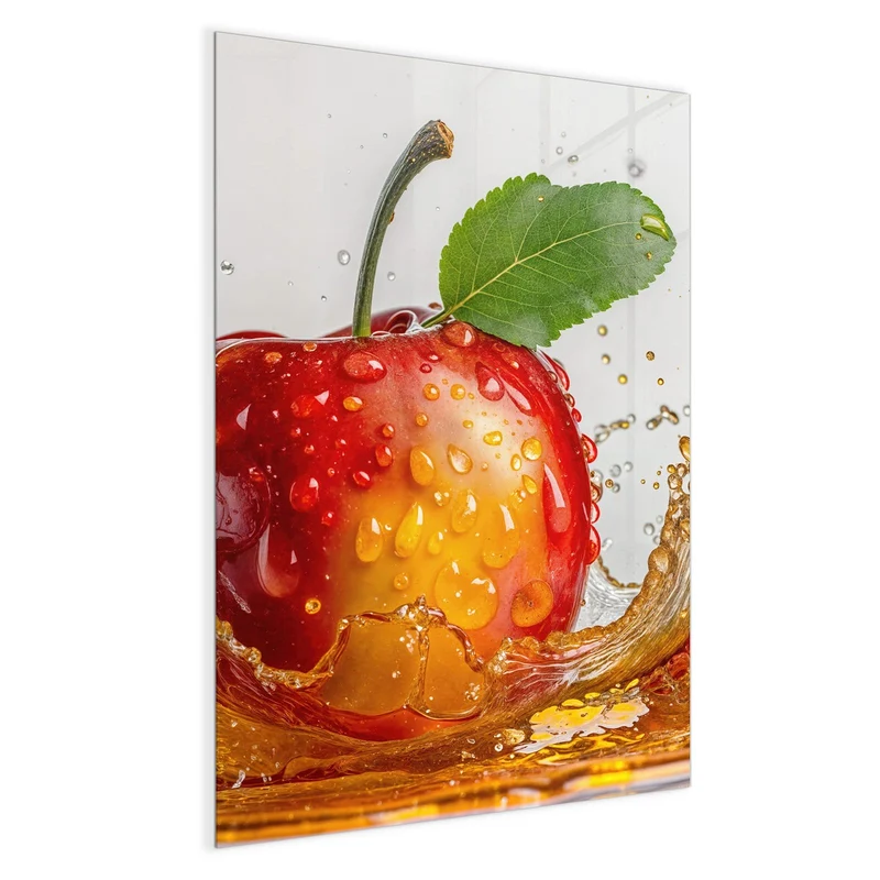 Magnettafel - Apfel mit Saftspritzer