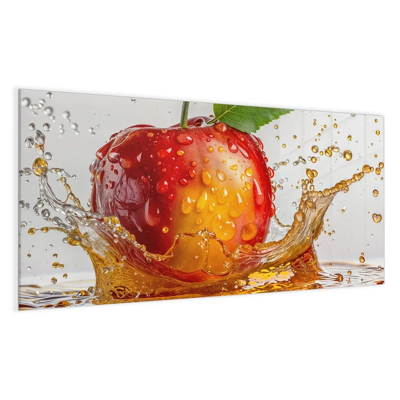 Magnettafel - Apfel mit Saftspritzer