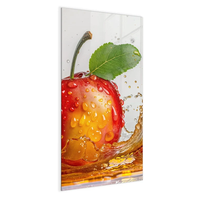 Magnettafel - Apfel mit Saftspritzer