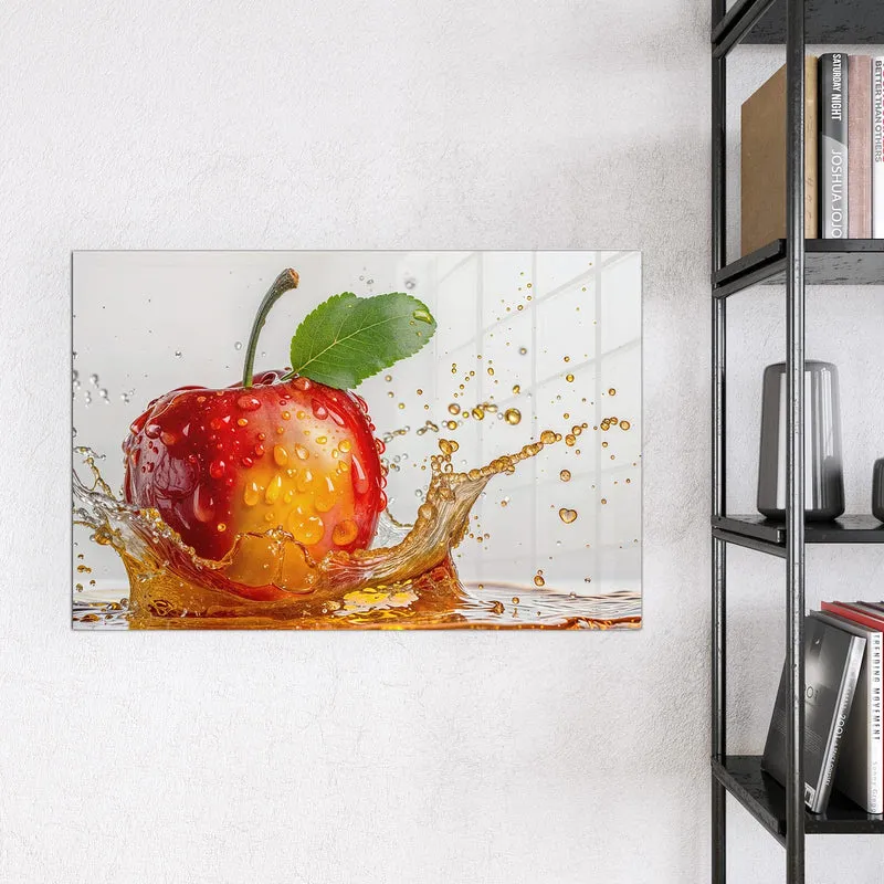 Magnettafel - Apfel mit Saftspritzer
