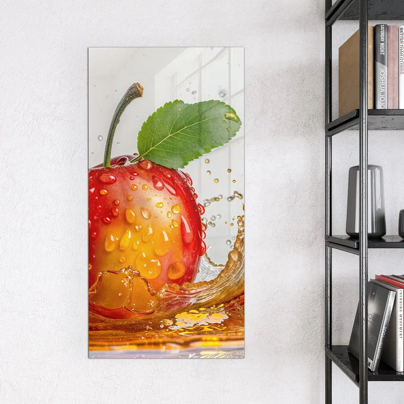 Magnettafel - Apfel mit Saftspritzer