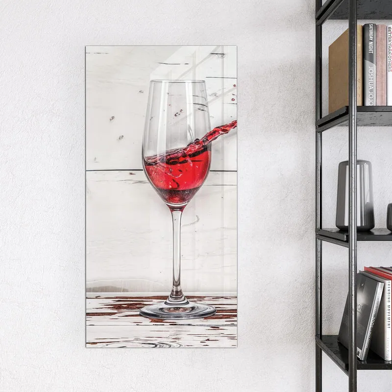Magnettafel - Gekipptes Rotweinglas