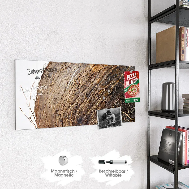 Magnettafel - Faserige Kokosschale