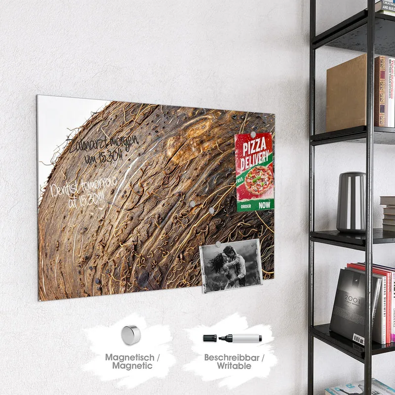 Magnettafel - Faserige Kokosschale
