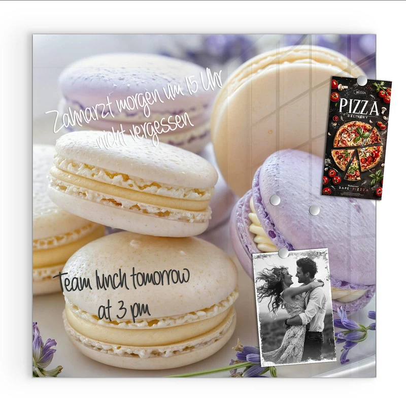 Magnettafel - Lavendel Macarons