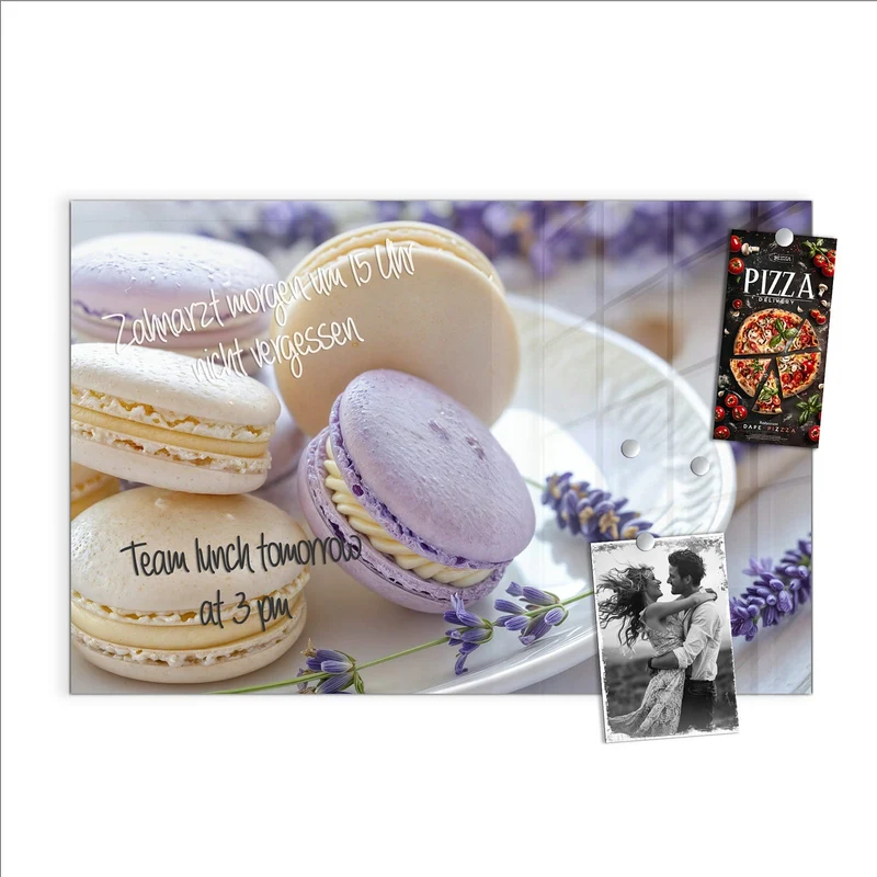 Magnettafel - Lavendel Macarons