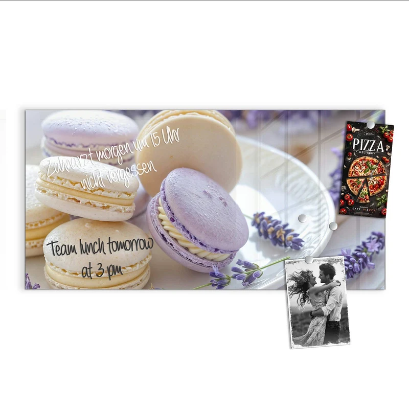 Magnettafel - Lavendel Macarons
