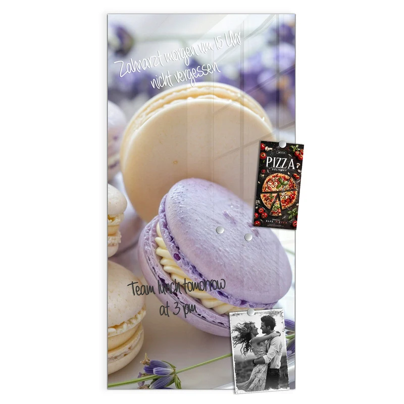 Magnettafel - Lavendel Macarons
