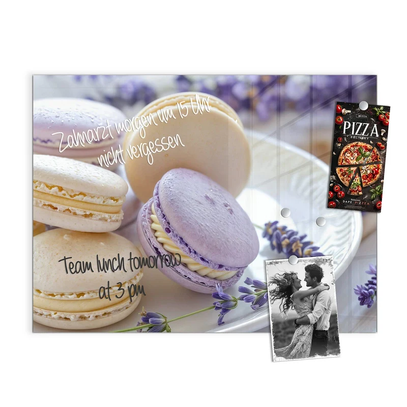 Magnettafel - Lavendel Macarons