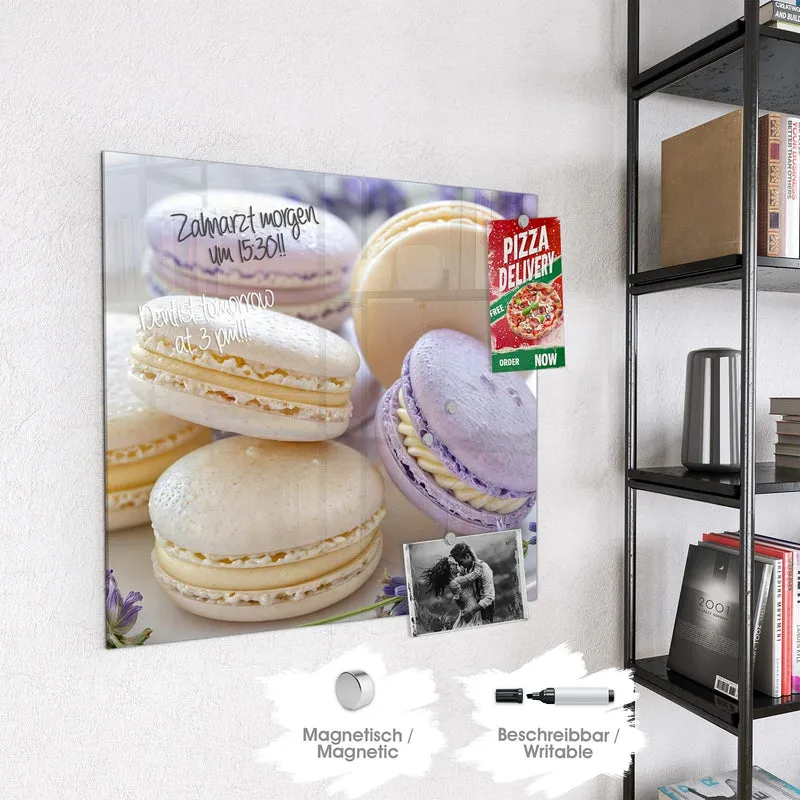 Magnettafel - Lavendel Macarons