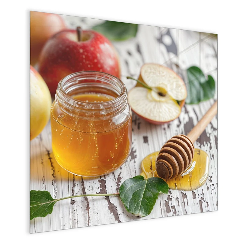 Magnettafel - Äpfel und Honig