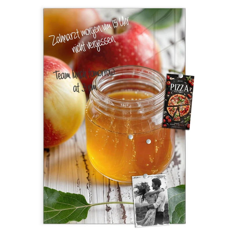 Magnettafel - Äpfel und Honig