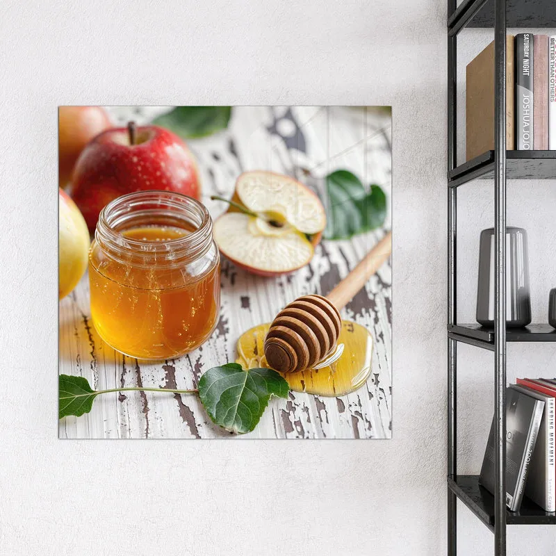 Magnettafel - Äpfel und Honig