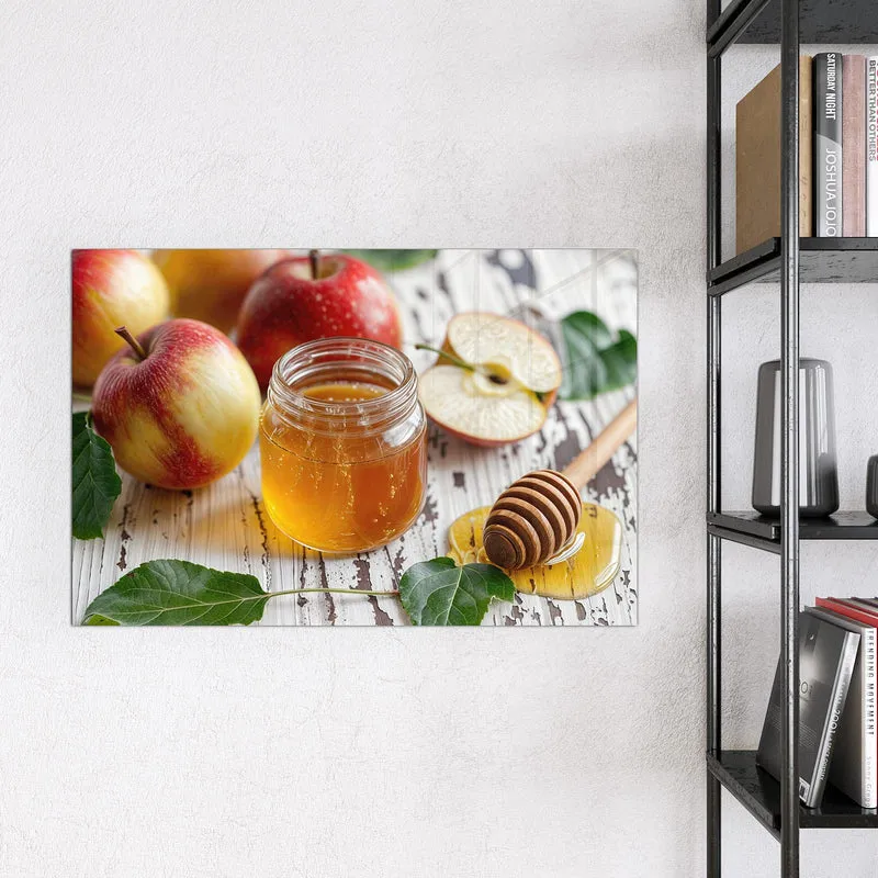 Magnettafel - Äpfel und Honig