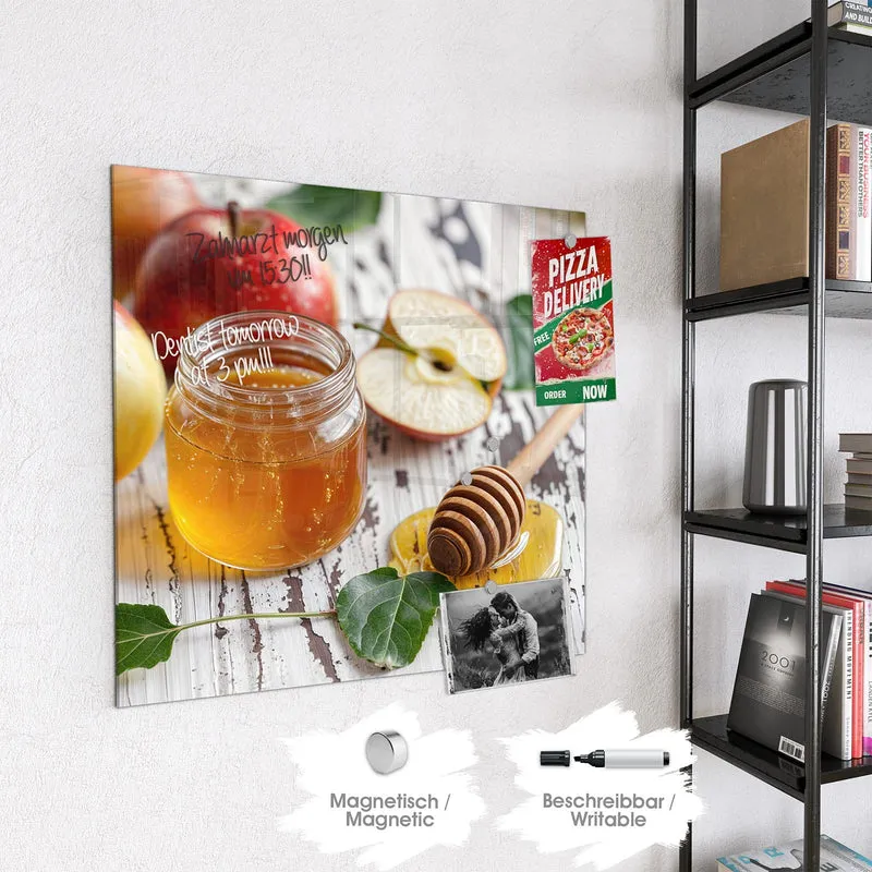 Magnettafel - Äpfel und Honig