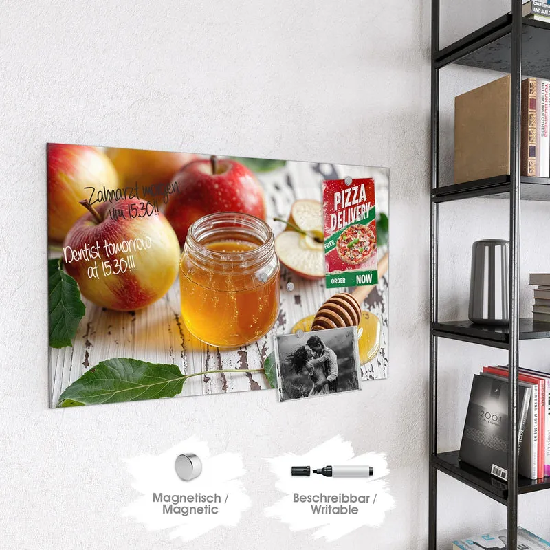 Magnettafel - Äpfel und Honig