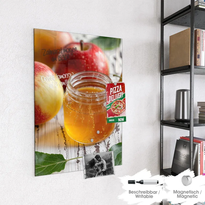 Magnettafel - Äpfel und Honig