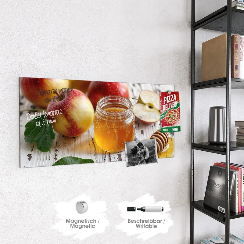 Magnettafel - Äpfel und Honig
