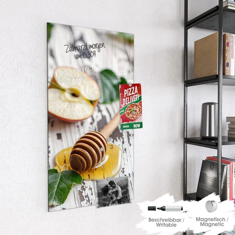 Magnettafel - Äpfel und Honig