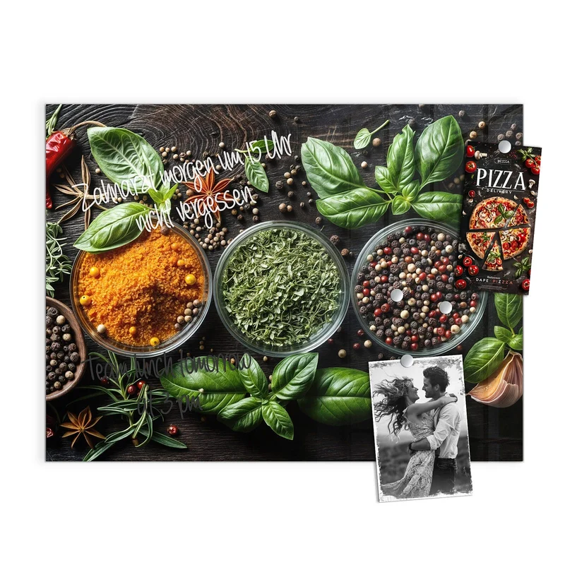 Magnettafel - Basilikum und Gewürze