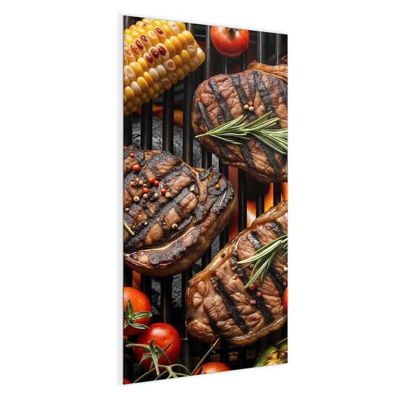 Magnettafel - Steaks und Grillgemüse