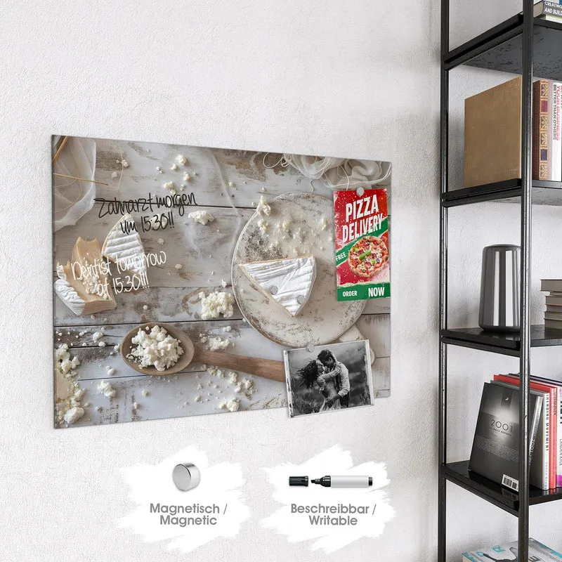 Magnettafel - Käse und Weizenähren
