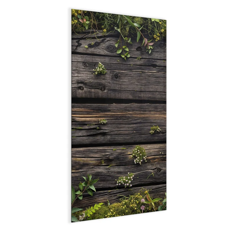 Magnettafel - Wildblumen auf Holz
