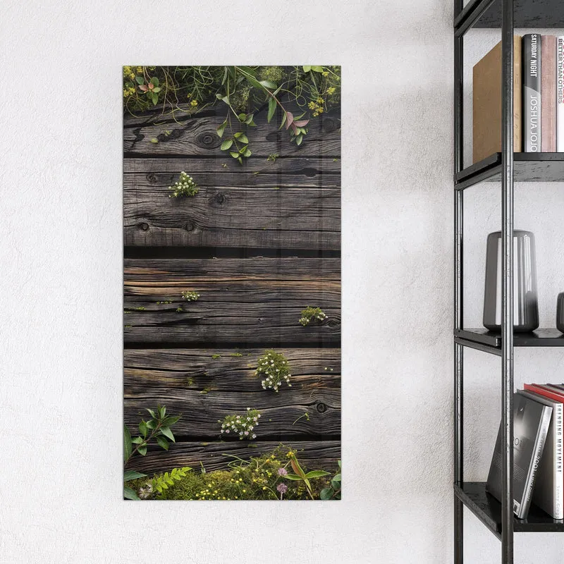 Magnettafel - Wildblumen auf Holz