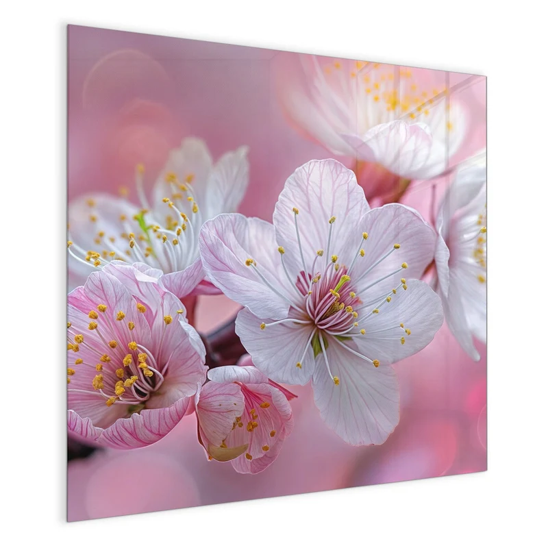 Magnettafel - Rosa Blüten am Zweig