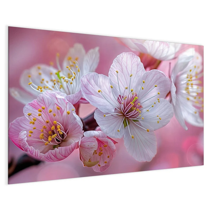 Magnettafel - Rosa Blüten am Zweig