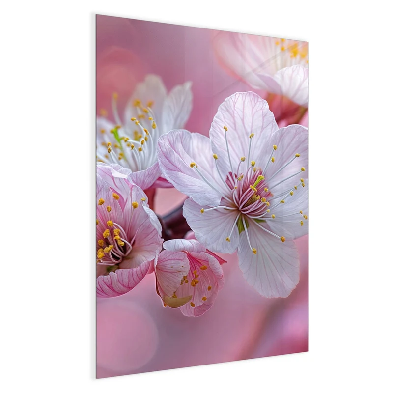 Magnettafel - Rosa Blüten am Zweig