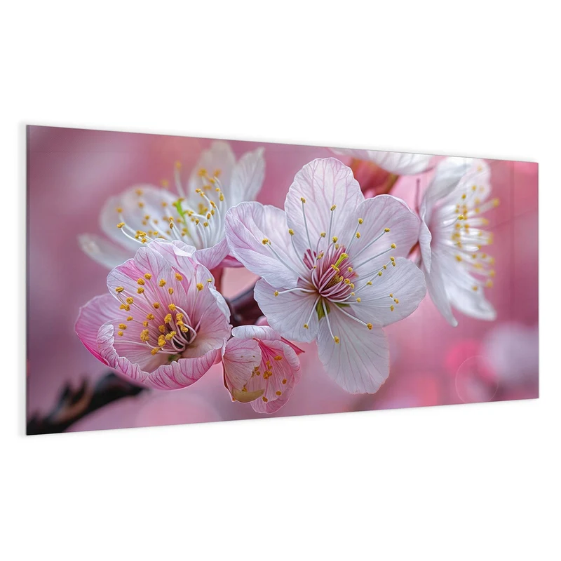 Magnettafel - Rosa Blüten am Zweig