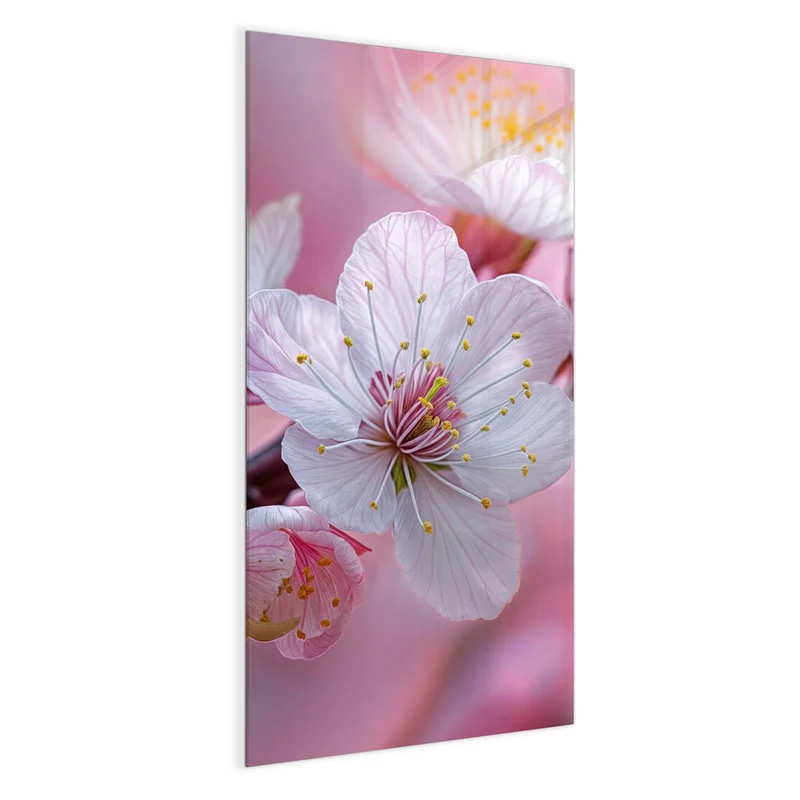 Magnettafel - Rosa Blüten am Zweig