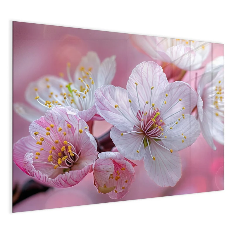 Magnettafel - Rosa Blüten am Zweig