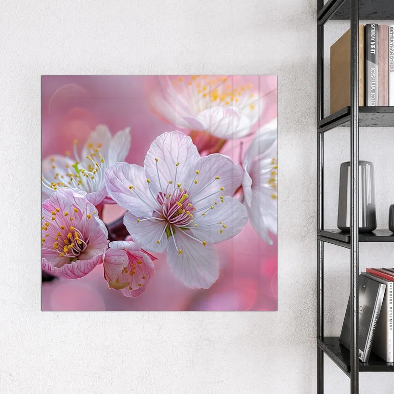 Magnettafel - Rosa Blüten am Zweig