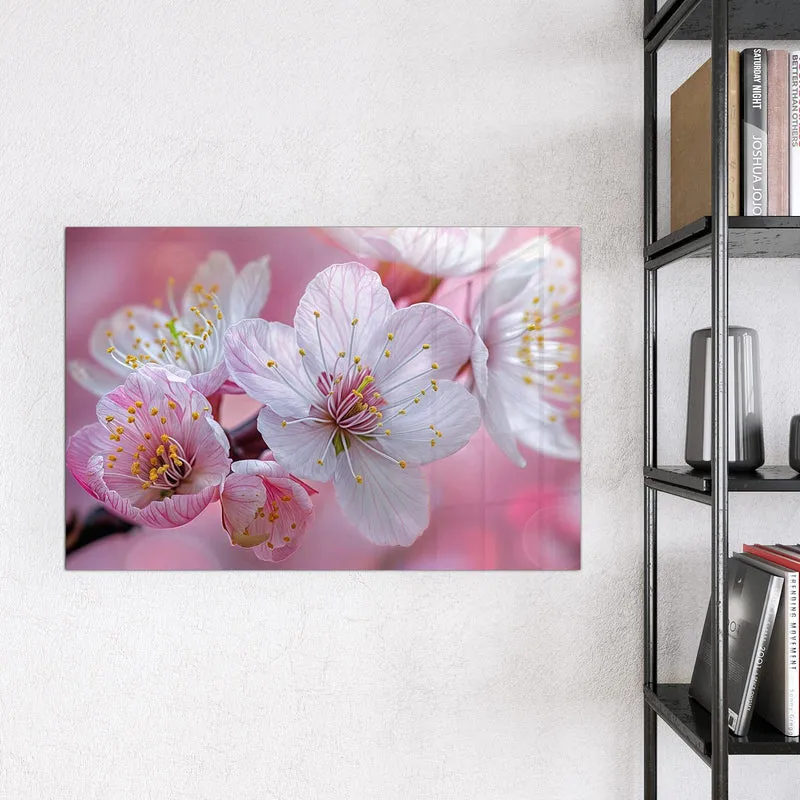 Magnettafel - Rosa Blüten am Zweig