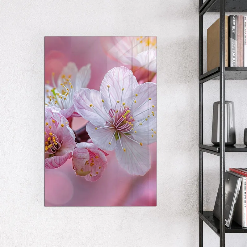 Magnettafel - Rosa Blüten am Zweig