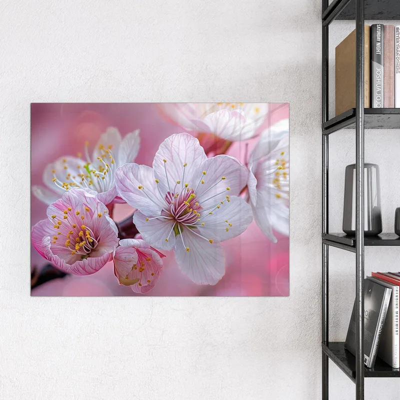 Magnettafel - Rosa Blüten am Zweig